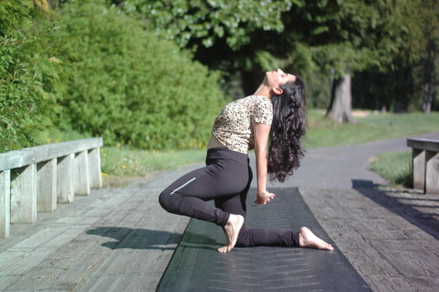 Ruchi practicing yoga